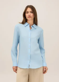 Camicia misto lino donna