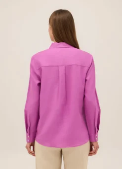 Camicia misto lino donna