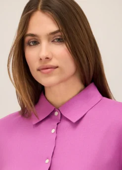 Camicia misto lino donna