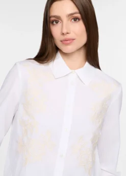 Camicia over fit con colletto alla francese donna
