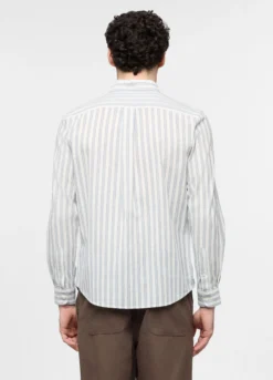 Camicia regular fit a righe con colletto button down uomo