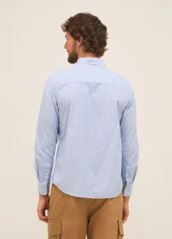 Camicia regular fit button-down a righe uomo