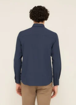 Camicia regular fit button-down in misto cotone uomo