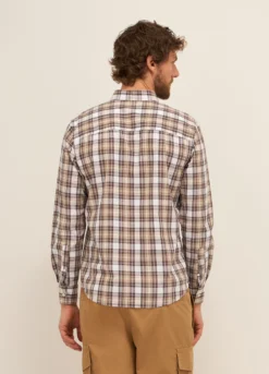 Camicia regular fit button-down a quadri uomo