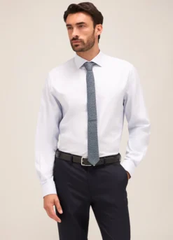 Camicia regular fit colletto francese in cotone uomo
