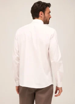 Camicia regular fit colletto italiano in cotone uomo