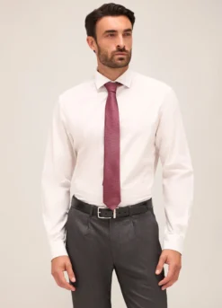 Camicia regular fit colletto francese in cotone uomo
