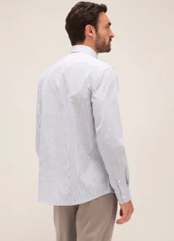 Camicia regular fit colletto italiano in cotone uomo