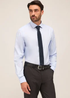 Camicia regular fit colletto francese in cotone uomo