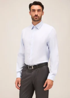 Camicia regular fit colletto italiano in cotone uomo