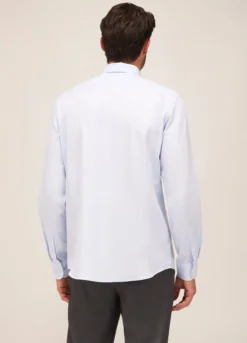 Camicia regular fit colletto italiano in cotone uomo