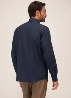Camicia regular fit colletto francese in cotone uomo