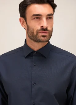 Camicia regular fit colletto francese in cotone uomo