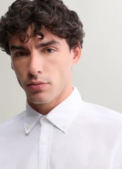 Camicia regular fit colletto button down in cotone uomo