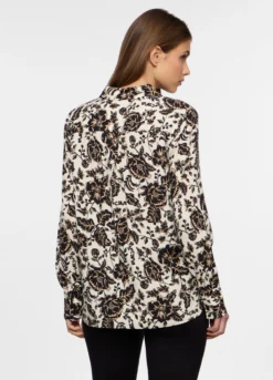 Camicia regular fit collo alla francese in pura viscosa donna