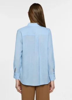 Camicia regular fit con colletto alla francese donna