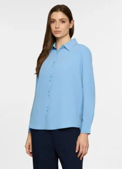 Camicia regular fit con colletto alla francese donna