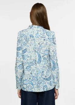 Camicia regular fit con colletto alla francese in pura viscosa donna