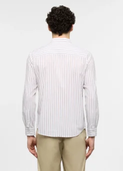 Camicia regular fit con colletto button down a righe uomo