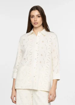 Camicia regular fit con collo alla francese donna