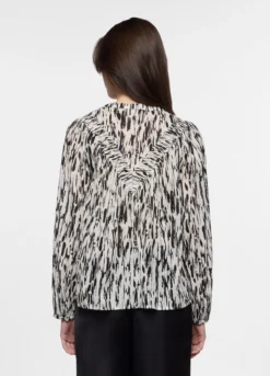 Camicia regular fit con scollo rotondo in puro cotone voile donna