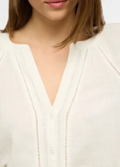 Camicia regular fit con scollo a V donna