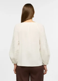Camicia regular fit con scollo a V donna