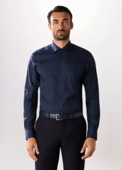 Camicia regular fit con stampa uomo