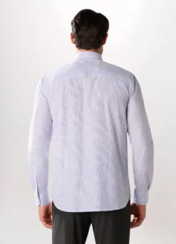Camicia regular fit in misto cotone con stampa uomo