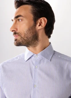 Camicia regular fit in misto cotone con stampa uomo