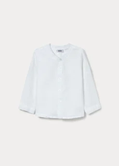 Camicia regular fit misto lino bimbo