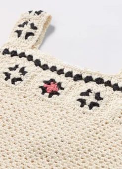 Canotta crochet in puro cotone neonata
