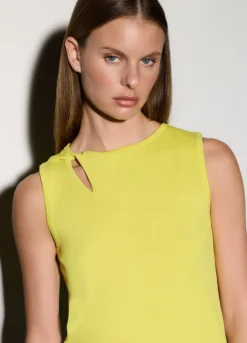 Canotta girocollo con cut out donna