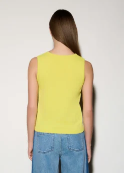 Canotta girocollo con cut out donna