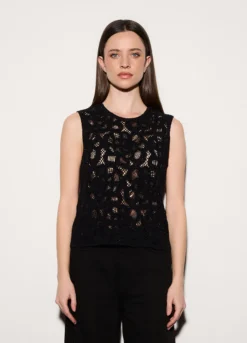 Canotta girocollo fitted stretch donna
