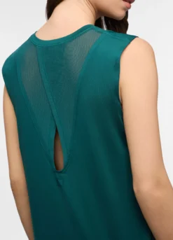 Canotta girocollo in jersey stretch donna