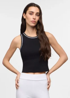 Canotta girocollo stretch donna