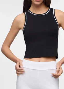 Canotta girocollo stretch donna