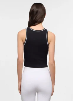 Canotta girocollo stretch donna