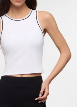 Canotta girocollo stretch donna