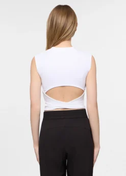 Canotta girocollo stretch donna