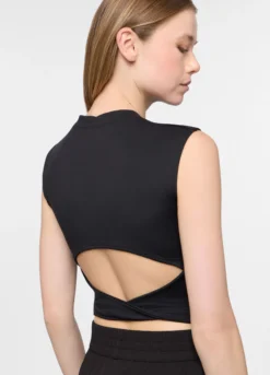 Canotta girocollo stretch donna