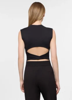 Canotta girocollo stretch donna