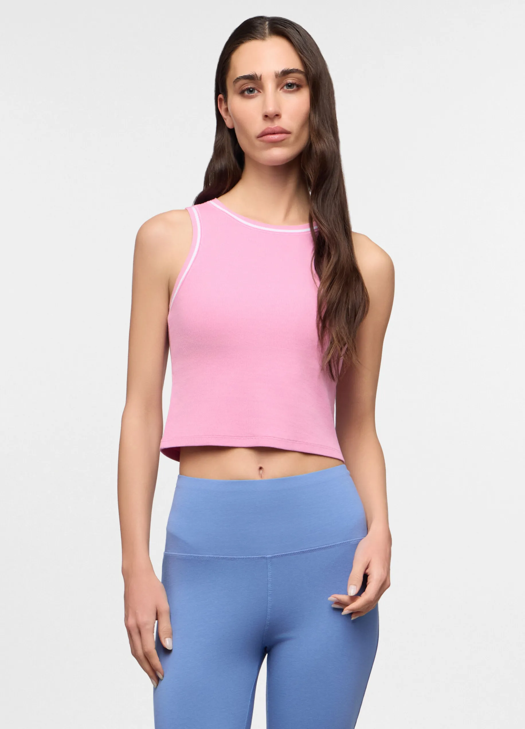 Canotta girocollo stretch donna