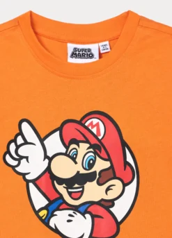 Canotta Super Mario girocollo in jersey bambino