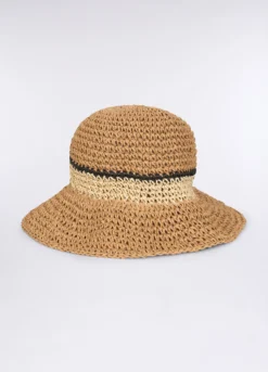 Cappello a righe crochet donna