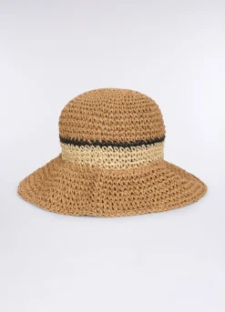 Cappello a righe crochet donna