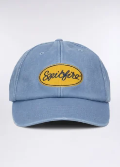 Cappello baseball effetto denim con toppa uomo