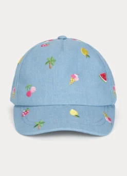 Cappello da baseball in chambray