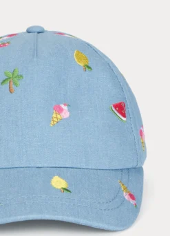 Cappello da baseball in chambray